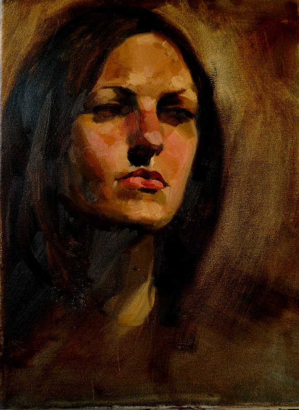 Portrait study - oil on canvas