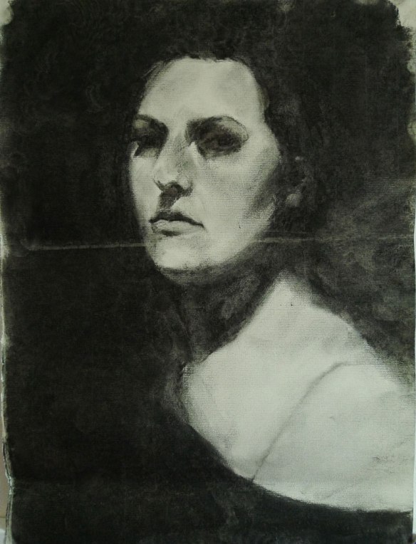 Charcoal portrait study